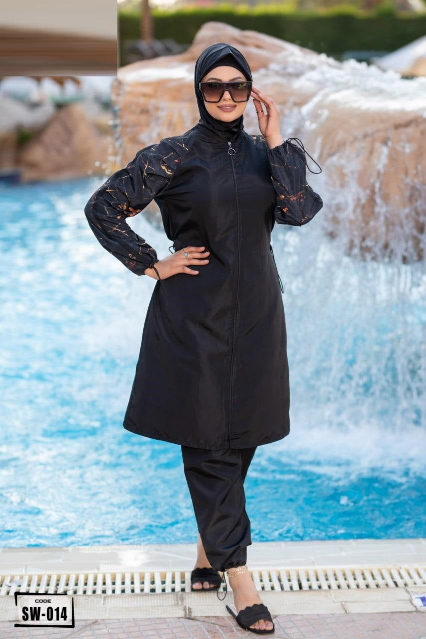 مايوه محجبات ووتر بروف أسود