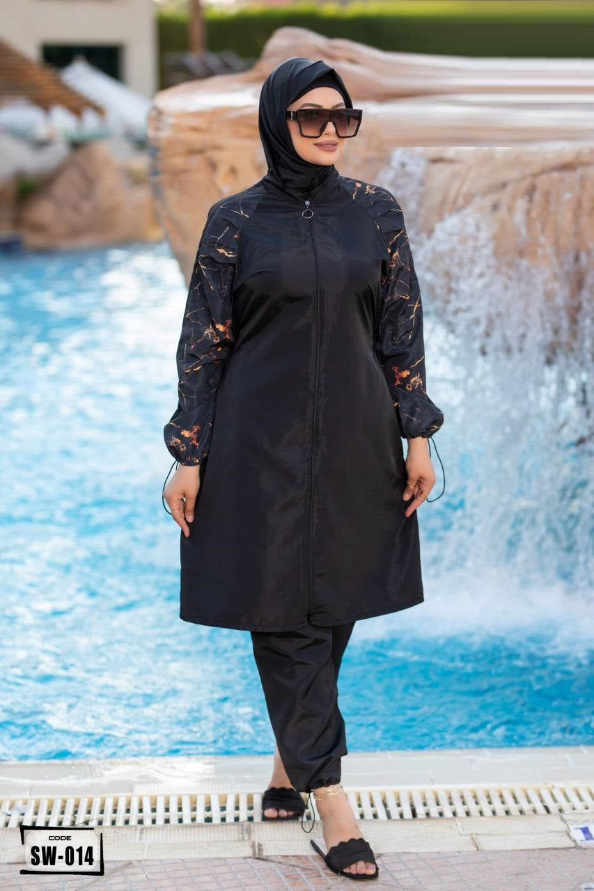 مايوه محجبات ووتر بروف أسود